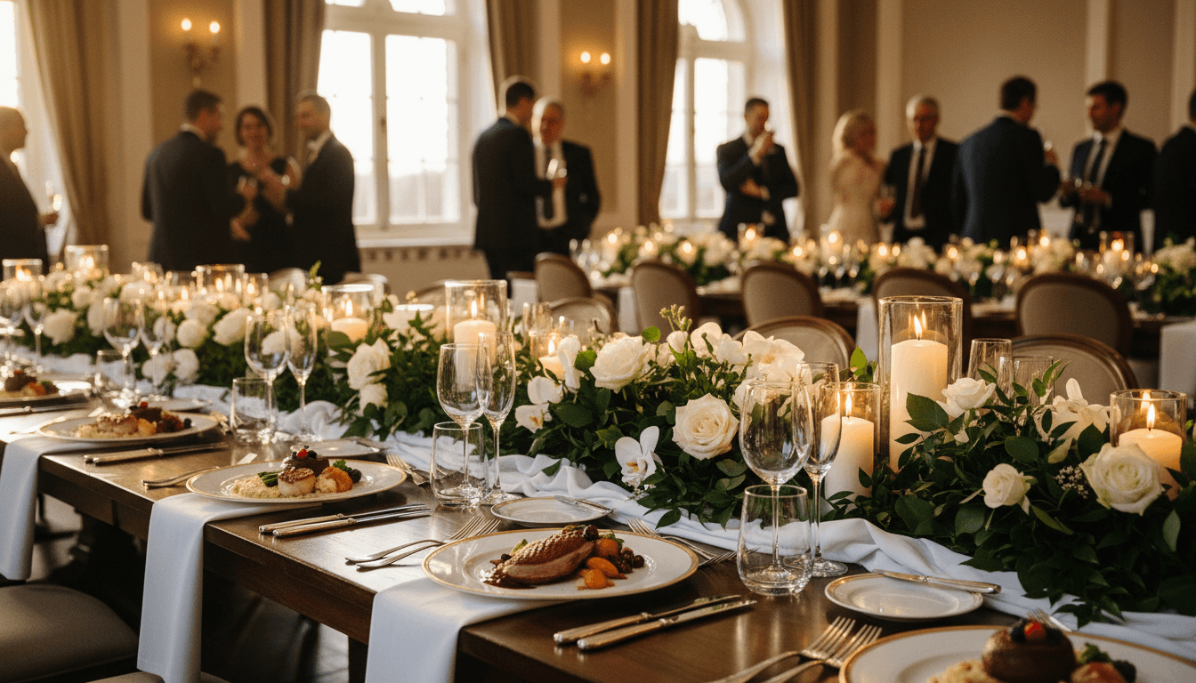 Buffet service setup